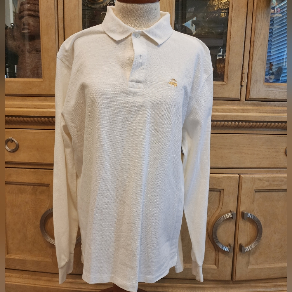Brooks Brothers Slim Fit Supima Long-Sleeve Performance golf Polo